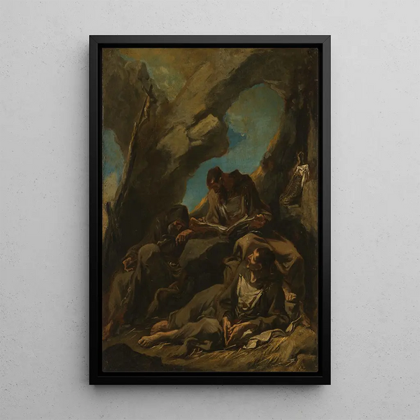Reproduction of the painting of Three Camaldolese Monks in Meditative Prayer - Alessandro Magnasco