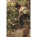 Young girl among the flowers - Alessandro Milesi — artwork view