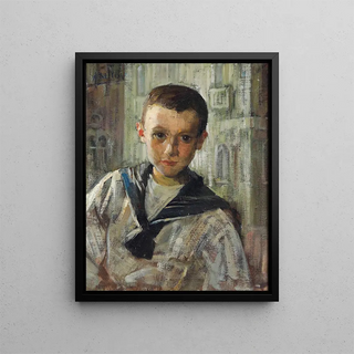 Portrait of Giorgio, son of Angelo Balbi - Alessandro Milesi — framed artwork on a wall