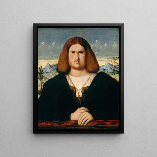 Portrait of a Young Man - Alessandro Oliverio — framed artwork on a wall