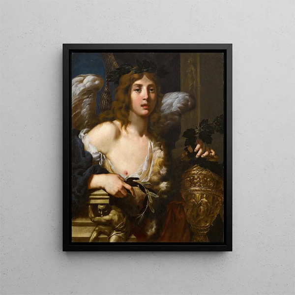 Allegory of Virtue of Love - Alessandro Rosi — framed artwork on a wall