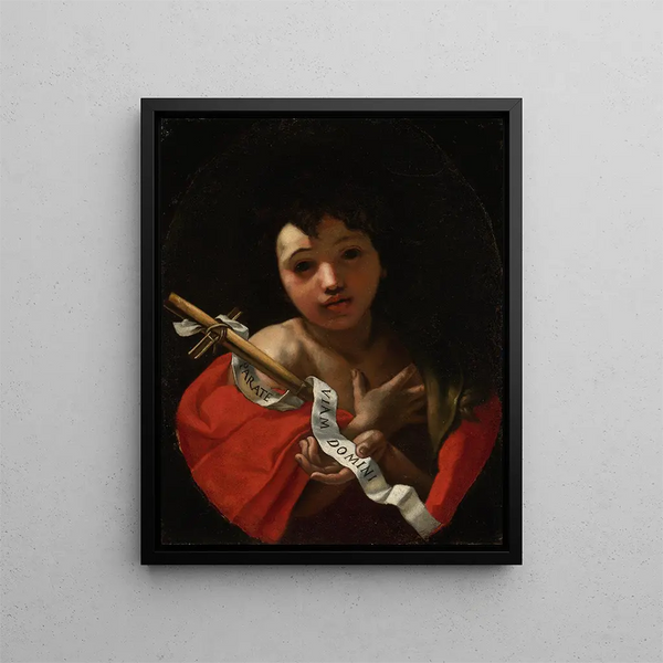 Saint John the Baptist Painting - Alessandro Rosi — framed artwork on a wall