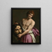 David with the Head of Goliath - Alessandro Turchi — framed artwork on a wall