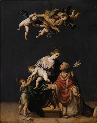 Alessandro Turchi - Pope Gregory Interceding With The Virgen Jesus Christ And Saint John The Baptist.webp