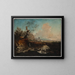 Landscape painting with a tower - Alessio de Marchis — framed artwork on a wall