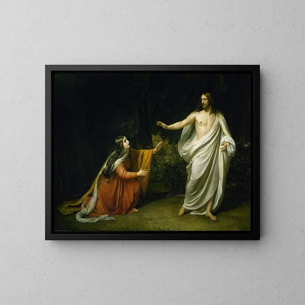 Apparition of Christ to Mary Magdalene after the Resurrection - Alexandre Andreïevitch Ivanov — framed artwork on a wall