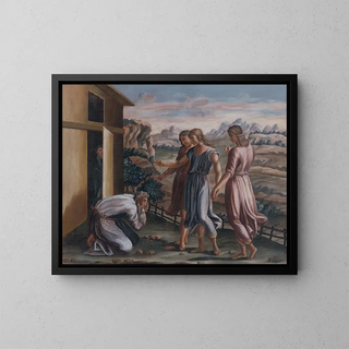 Biblical Scene III - Alexander Belopotock — framed artwork on a wall