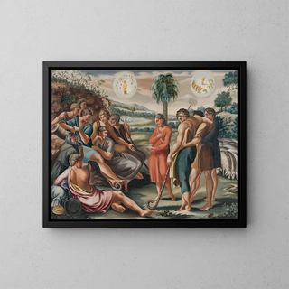Biblical Scene Painting I - Alexander Belopotock — framed artwork on a wall