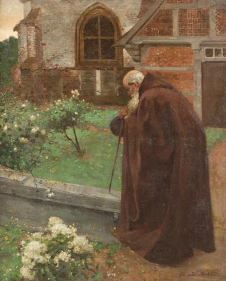Monk in the Monastery Garden - Alexander Bertrand — artwork view