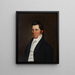 Portrait painting of Dr John H. Sanders - Alexander Bradford — framed artwork on a wall