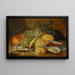 Still Life with Lemons, Oysters, and Cherries - Alexander Coosemans — framed artwork on a wall