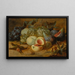 Still life with peaches and figs - Alexander Coosemans — framed artwork on a wall