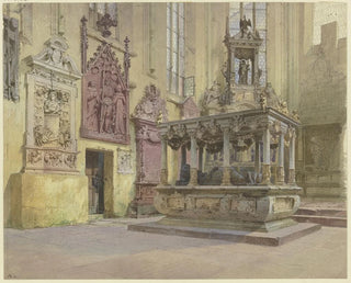 View of the tomb of Count Ludwig von Löwenstein-Wertheim and his wife Anna in the Sainte-Marie Collegiate Church of Wertheim - Alexander Gwinner — artwork view