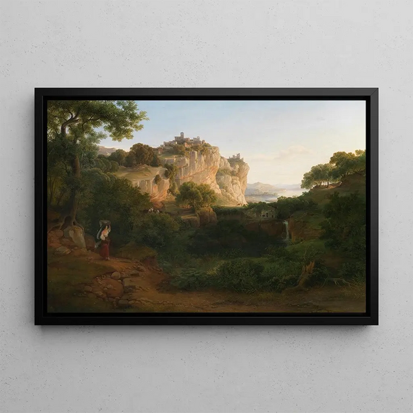 View of Olevano - Alexander Herrmann — framed artwork on a wall