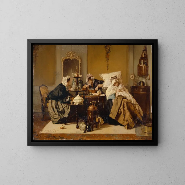 The Sick Woman - Alexander Hugo Bakker Korff — framed artwork on a wall