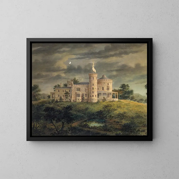 Perspective of Tarrytown, New York for John J. Herrick - Alexander Jackson Davis — framed artwork on a wall