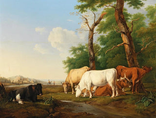 Cows in a meadow - Alexander Johann Dallinger von Dalling — artwork view