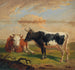 Cows in the pasture - Alexander Johann Dallinger von Dalling — artwork view