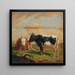 Cows in the pasture - Alexander Johann Dallinger von Dalling — framed artwork on a wall
