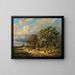 a Herd of Animals Returning Home Before the Storm - Alexander Joseph Daiwaille — framed artwork on a wall