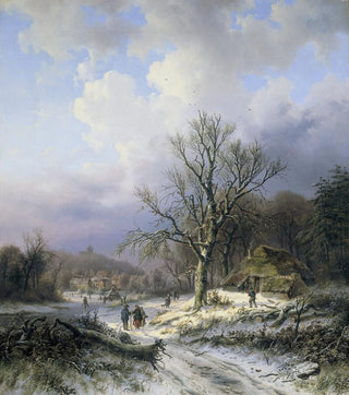 Snow Landscape Painting - Alexander Joseph Daiwaille — artwork view