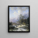Snow Landscape Painting - Alexander Joseph Daiwaille — framed artwork on a wall