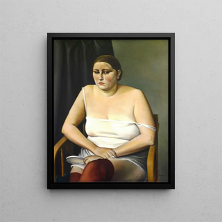 Halbakt II - Alexander Kanoldt — framed artwork on a wall