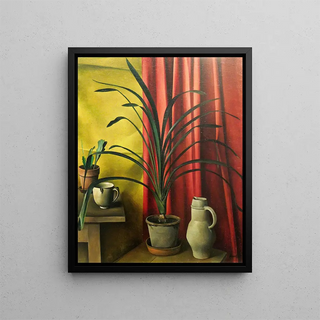 Still life - Alexander Kanoldt — framed artwork on a wall