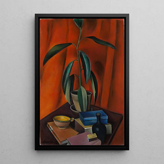 Reproduction of the painting Still life with rubber tree - Alexander Kanoldt
