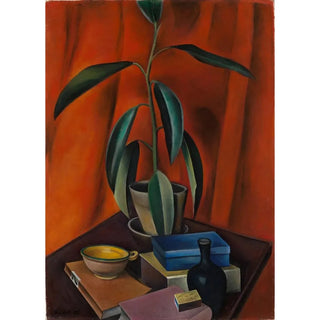 Reproduction of the painting Still life with rubber tree - Alexander Kanoldt