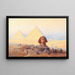 The Sphinx in front of the Giza Pyramids - Alexander Kircher — framed artwork on a wall
