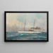 The steam yacht Suzum under the flag of the Imperial and Royal Yacht Squadron - Alexander Kircher — framed artwork on a wall