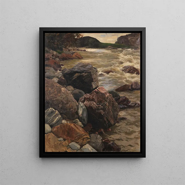 the Eisack in South Tyrol - Alexander Koester — framed artwork on a wall