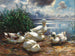 Ducks on Lake Chiemsee in a Rising Storm - Alexander Koester — artwork view