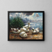 Ducks on Lake Chiemsee in a Rising Storm - Alexander Koester — framed artwork on a wall