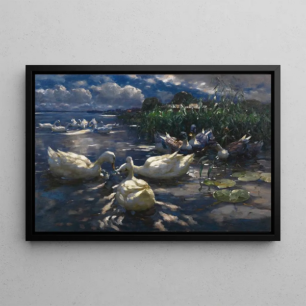 Canards Reichenau - Alexander Koester — framed artwork on a wall