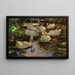 Ducks in the water without sun - Alexander Koester — framed artwork on a wall