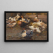 Canards devant l'étable - Alexander Koester — framed artwork on a wall