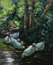 Six ducks in the water - Alexander Koester — artwork view