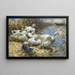 Sept canards au bord de l'eau - Alexander Koester — framed artwork on a wall