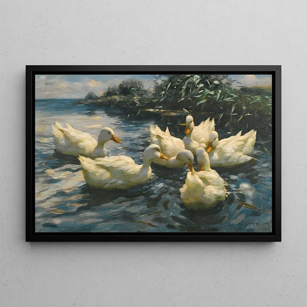 Six Canards - Alexander Koester — framed artwork on a wall