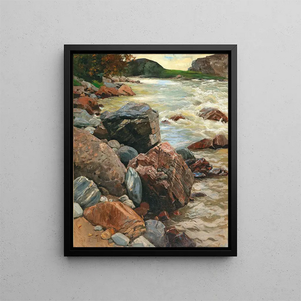 L'Isarco in South Tyrol - Alexander Koester — framed artwork on a wall