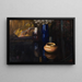 Still life with vase on mahogany table - Alexander Koester — framed artwork on a wall