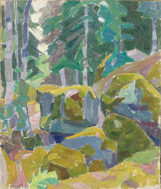 Landscape with Trees - Alexander Konstantinovitch Bogomazov — artwork view