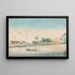 View of the sugar plantation Catharina Sophia from the water - Alexander Ludwich Brockmann — framed artwork on a wall