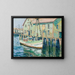 Boats at the dock - Alexander M Hudnut — framed artwork on a wall