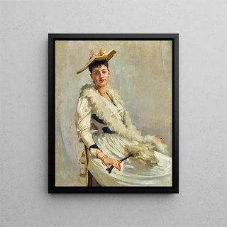 Portrait of Mademoiselle B. - Alexander Mann — framed artwork on a wall