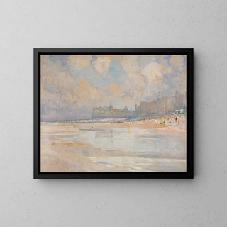La plage d'Ostende - Alexander Marcette — framed artwork on a wall