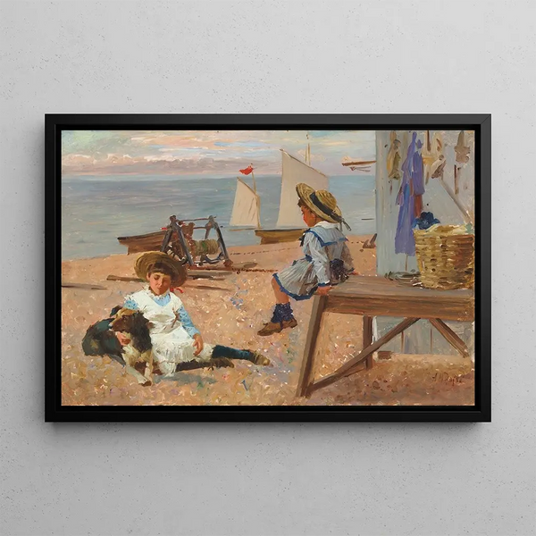 A Summer Day at the Beach - Alexander Mark Rossi — framed artwork on a wall