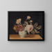 Flowers in a Delft Vase - Alexander Marshal — framed artwork on a wall